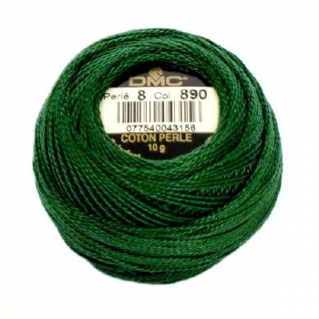 DMC Pearl Cotton 890 Dk Green