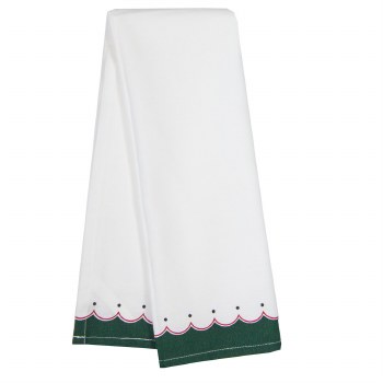 Towel Christmas Border Green