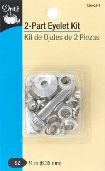 Eyelet Kit 1/4 Inch Silver