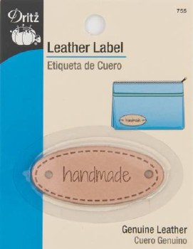 Leather Label Handmade Round