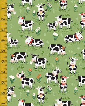 Fun on the Farm Cows Green