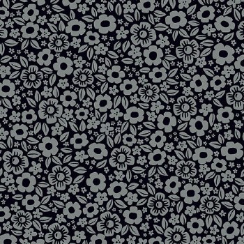 Ghostly Garden Floral Black