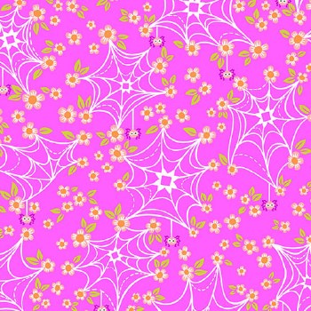 Ghostly Garden Web Pink
