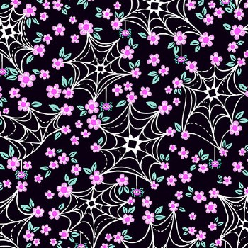 Ghostly Garden Web Black