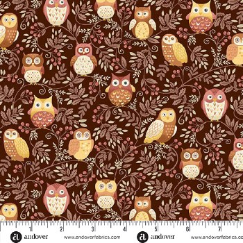 Hello Autumn Owls Brown