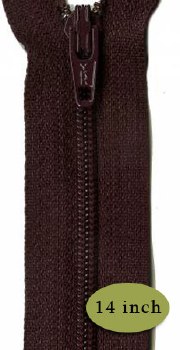 Zipper 14" Raisin