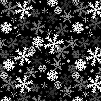 Winter Wonders Snowflakes Blk