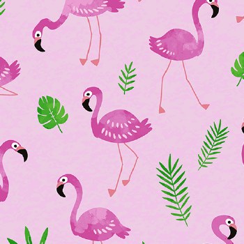 Tropical Flamingo Frenzy Pink