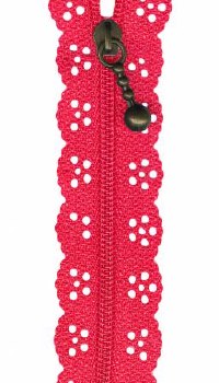 Zipper Lace 8" Dark Pink