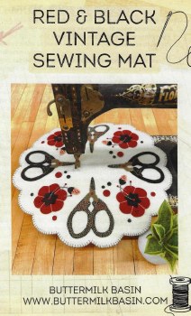 Red & Black Vintage Sewing Mat