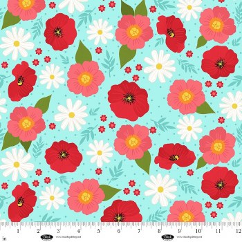 Bright Side Floral Turquoise