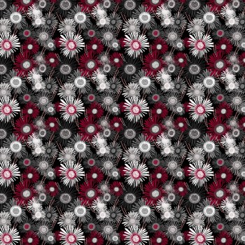 Merlot Crazy Daisies Black Multi
