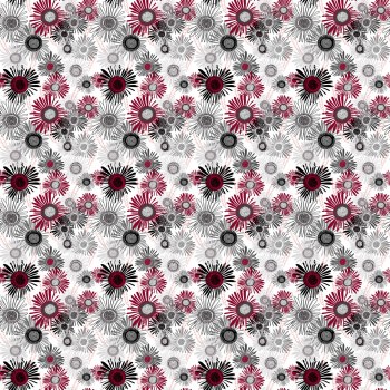 Merlot Crazy Daisies White Multi Stash Builder