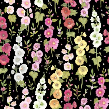 Simple Life Hollyhocks Black
