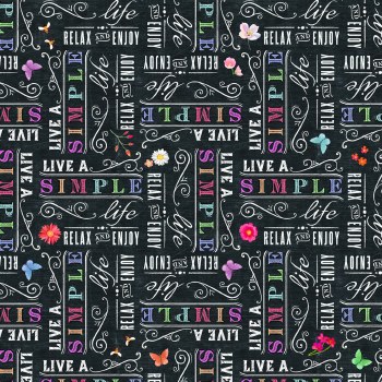 Simple Life Chalkboard Black