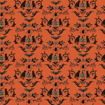 Emerald Hollow Damask Orange