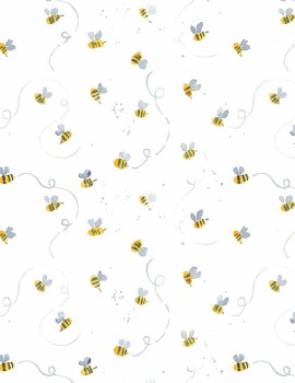 Meant to Bee Busy Bees White