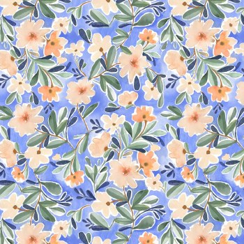 Hop to It Floral Blue