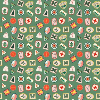 Gone Camping Camp Badge Meadow