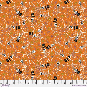Spooky Cute Skeletons Orange