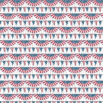 Happy Birthday America Bunting Red
