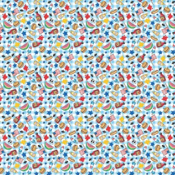 Happy Birthday America Cookout Blue