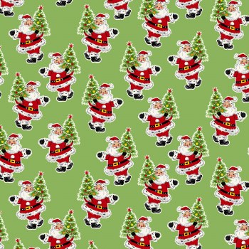 Santa's Coming Santas Green