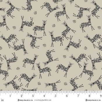 Jungle Romp Zebras Beige