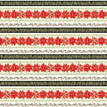 Holiday Botanical Stripe Cream