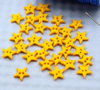 Buttons Micro Stars Yellow