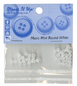 Buttons Micro Mini Round White