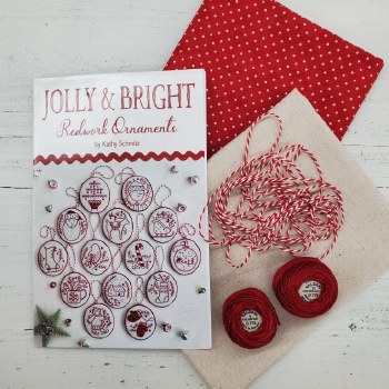 Jolly and Bright Redwork Kit