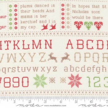 Christmas Stitched Words Snow