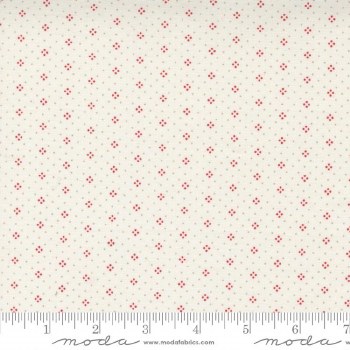 Christmas Stitched Dots Snow Red
