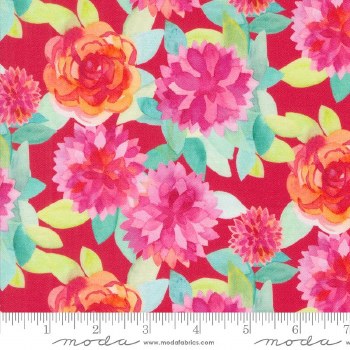 Flower Patches Faceted Ruby