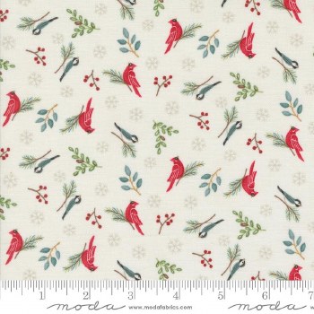 Woodland Winter Birds White