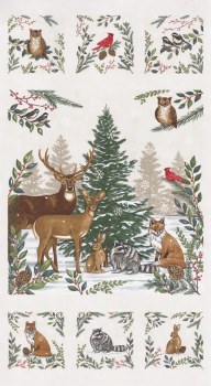 Woodland Winter Panel White