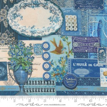 Curated In Color Collage Blue