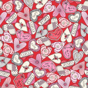 I Heart You Packed Hearts Red