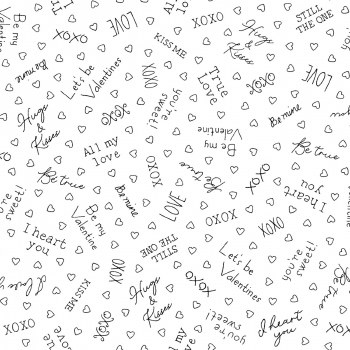 I Heart You Phrases White