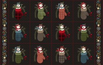 Holly Jolly Snowmen Blocks