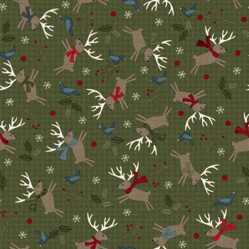 Holly Jolly Deer Green