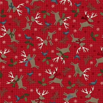Holly Jolly Deer Red