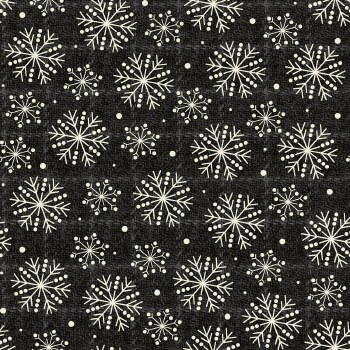 Holly Jolly Snowflakes Black