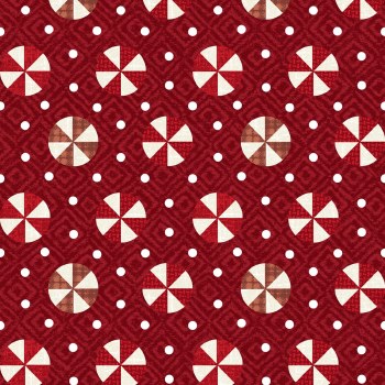 Snowday Flannel Peppermint Red