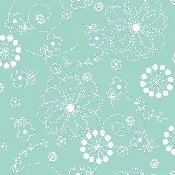 Doodles 108" Mint Teal