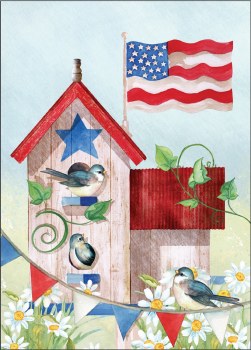 Note Cards Patriotic Birdhouse