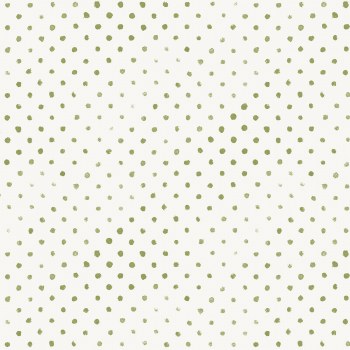 Chicken Scratch Polka Dot White Green