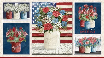 Farmhouse Americana Bouquet Panel