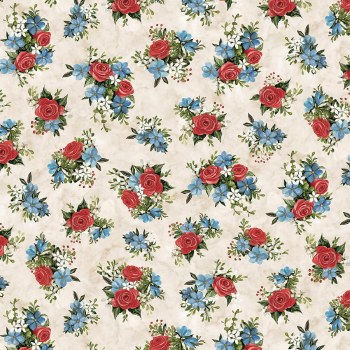 Farmhouse Americana Flower Ecru